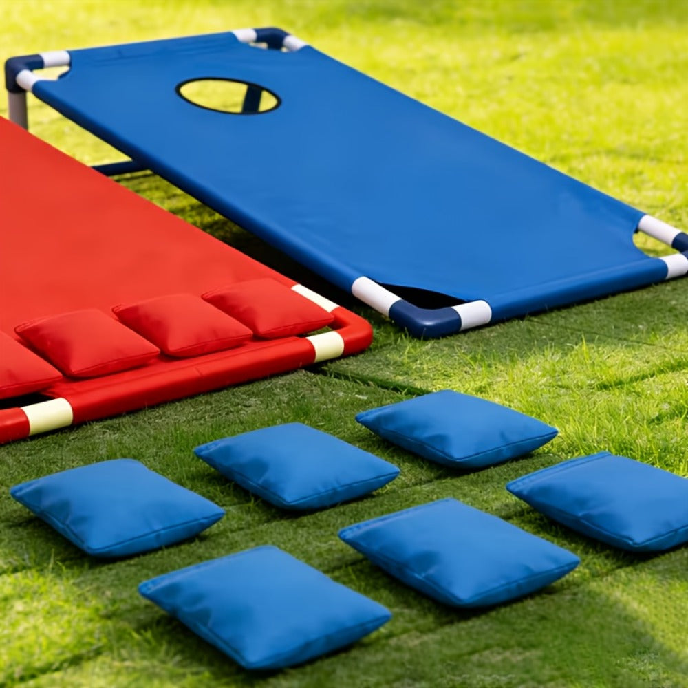 Portable Cornhole Bean Bag Toss Game Foldable Board 12 Bean Bags Storage Bag with the Listed Color, Size or Set Options for E