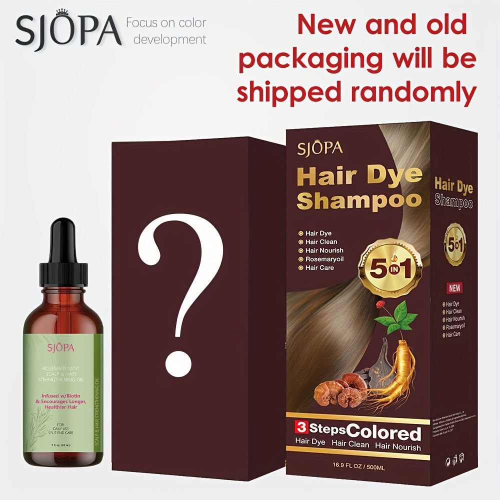 Natural Hair Dye Shampoo Kit 3-in-1 with Rosemary Oil & Squalane, Plant-Based Gray Hair Coverage — image 13