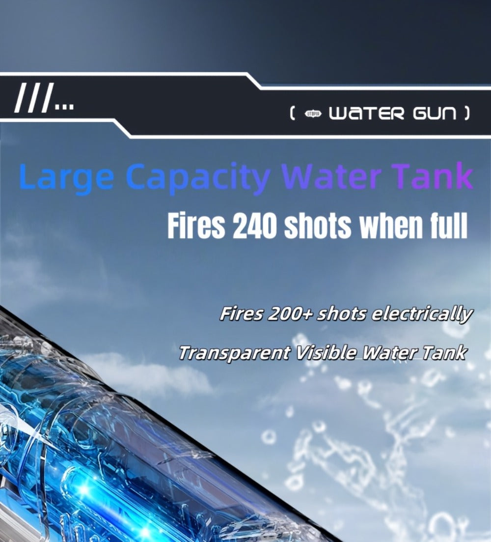 LED Light-Up Electric Water Gun Auto-Fill USB Rechargeable 40Ft Range with the Listed Color, Size or Set Options for Everyday