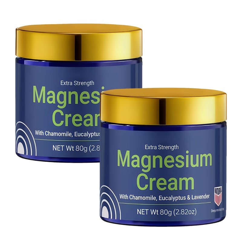 Magnesium Deep Hydration Body Lotion 2-Pack – Fast Absorbing Non-Greasy Moisturizing Cream for Dry Skin, Skin-Friendly Formul