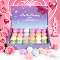 Bath Bombs, 24-Piece Assorted Color Gift Box with Eight Labeled Fragrances and Round Mini Fizzers — image 12