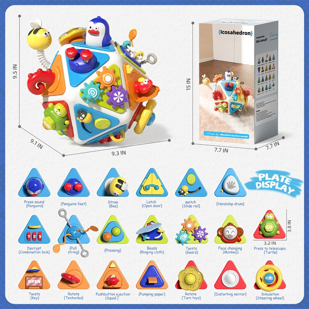21-in-1 Toddler Busy Board Activity Cube, Early Educational Sensory Toy for Boys & Girls Ages 1-3 — image 6