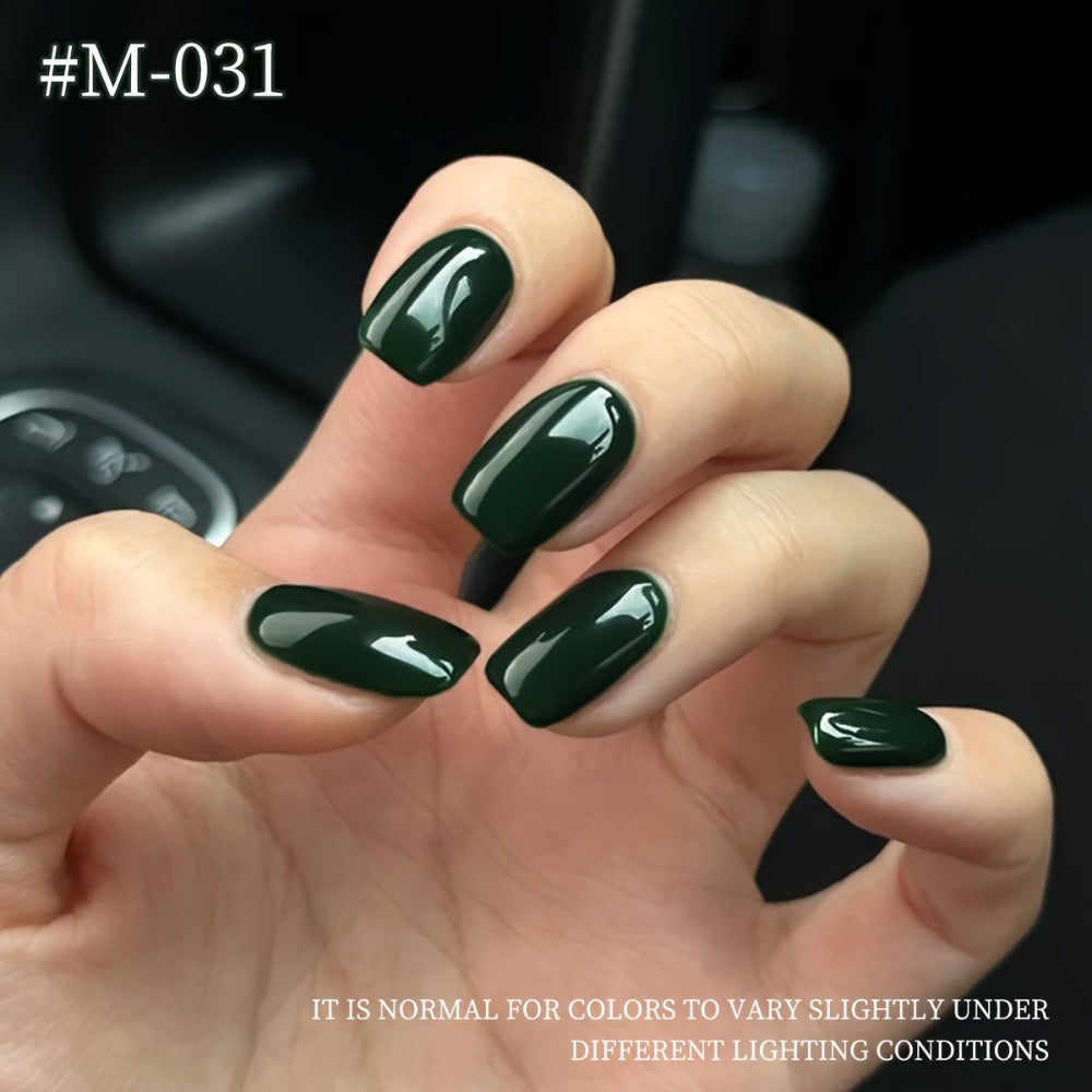Gel Nail Polish Set with XEIJAYI Label, 9 Green Forest Colors in 0.51oz Photo Frame Bottles — image 10