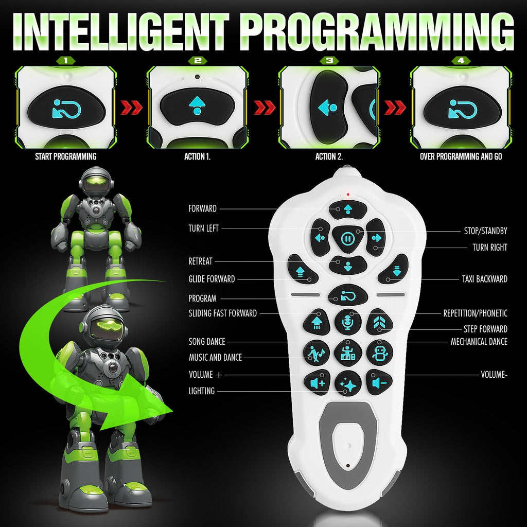 Gesture Control RC Robot Toy for Kids, Voice Recording, Programming, EMO LED Infrared Intelligent Interactive Robot — image 7
