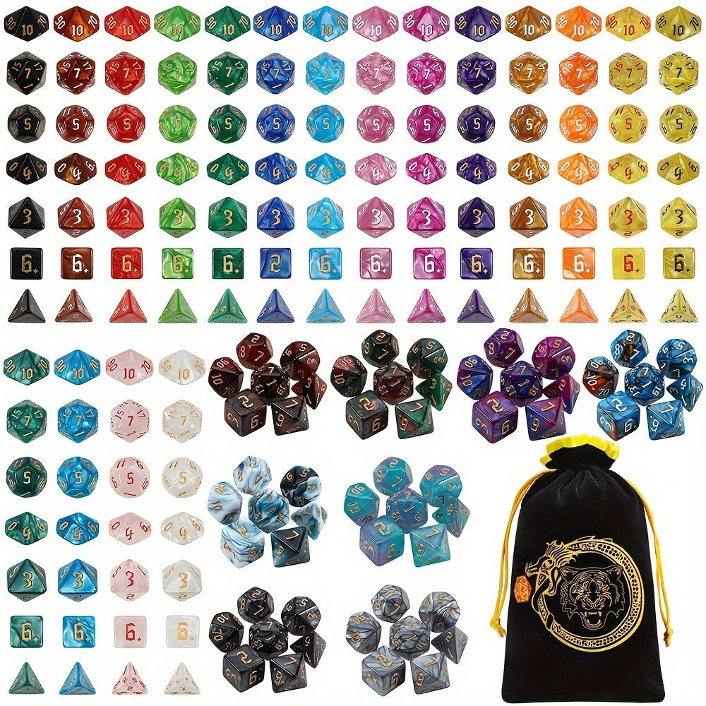 DND Dice Set 182pcs 26 Colors with the Listed Color, Size or Set Options for Everyday Use, with Listed Configuration — image 
