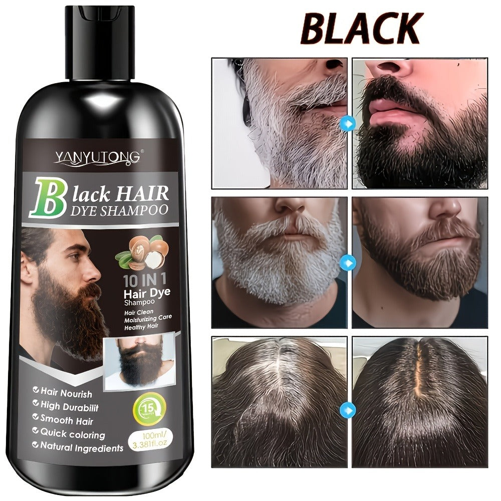 Color Shampoo for Beard & Hair, Natural Plant Dye Formula, Ammonia-Free Quick Gray Coverage — image 12