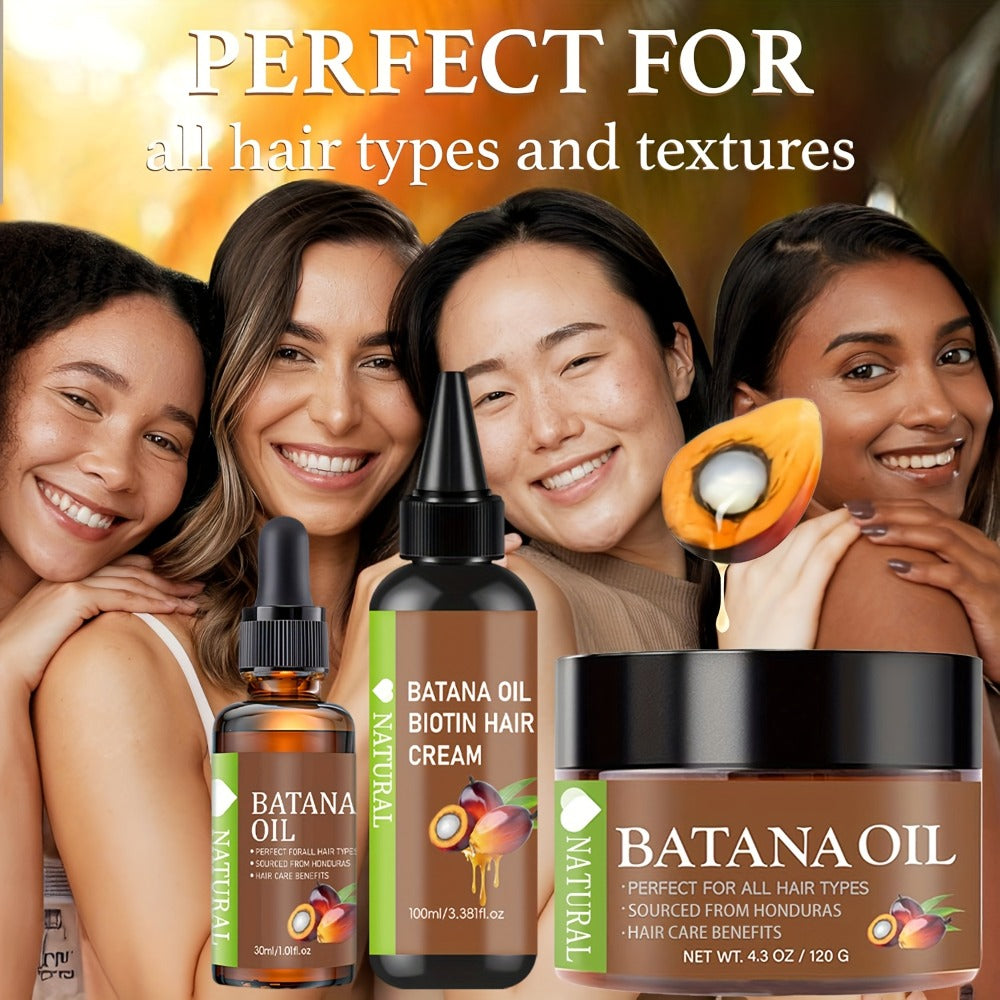 Honduran Batana Oil & Biotin 3-Piece Hair Care Set, Cold-Pressed Pure Extract, Nourishes Scalp, Strengthens Strands — image 5