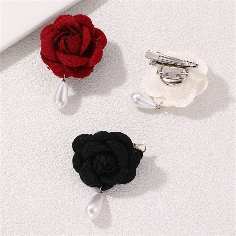 Flower pearl brooch female fashion camellia wedding dress decoration female jewelry