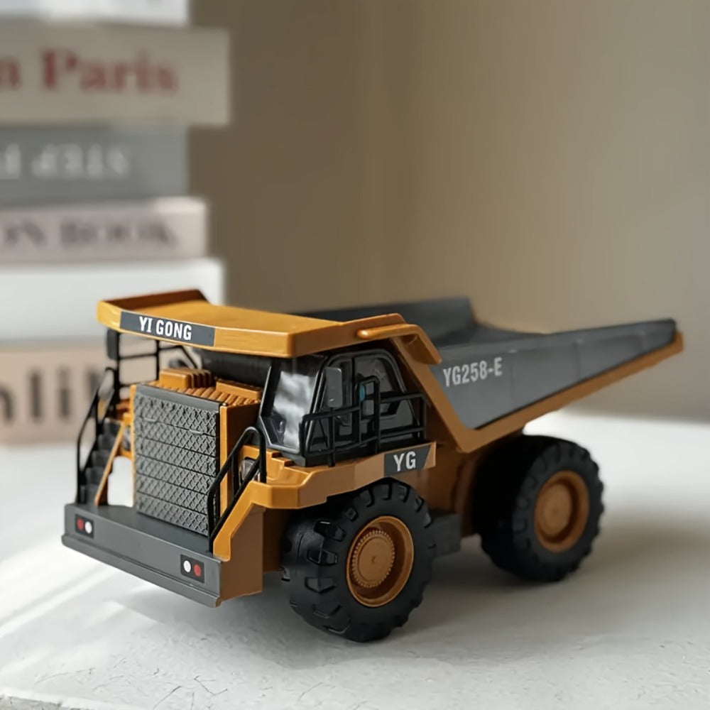 RC Construction Truck Toy 1:24 Scale Alloy Bulldozer Dump Truck & Excavator, 11-Channel Remote Control with Forward — image 6