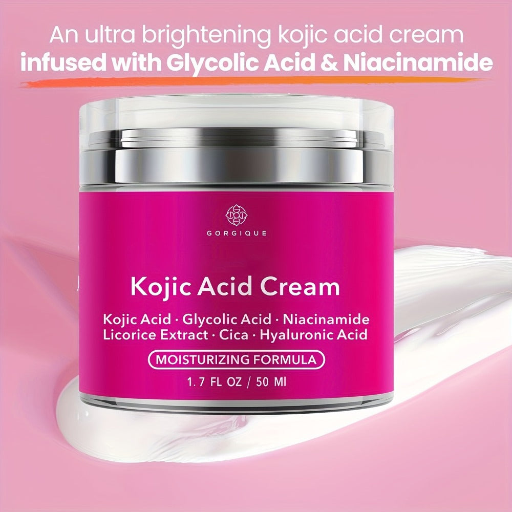 Face Cream Kojic Acid and Hyaluronic Acid 50ml Formula in One-Jar or Two-Jar Pack Options for AM and PM Use — image 6