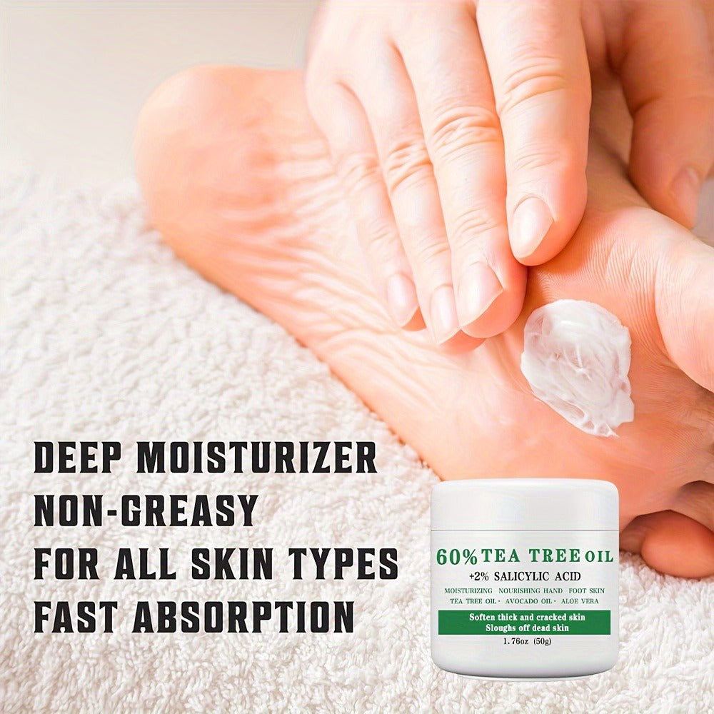 Tea Tree Foot Cream 50g with Salicylic Acid, Aloe Vera and Mint for Dry Heel and Callus Care at Home — image 6