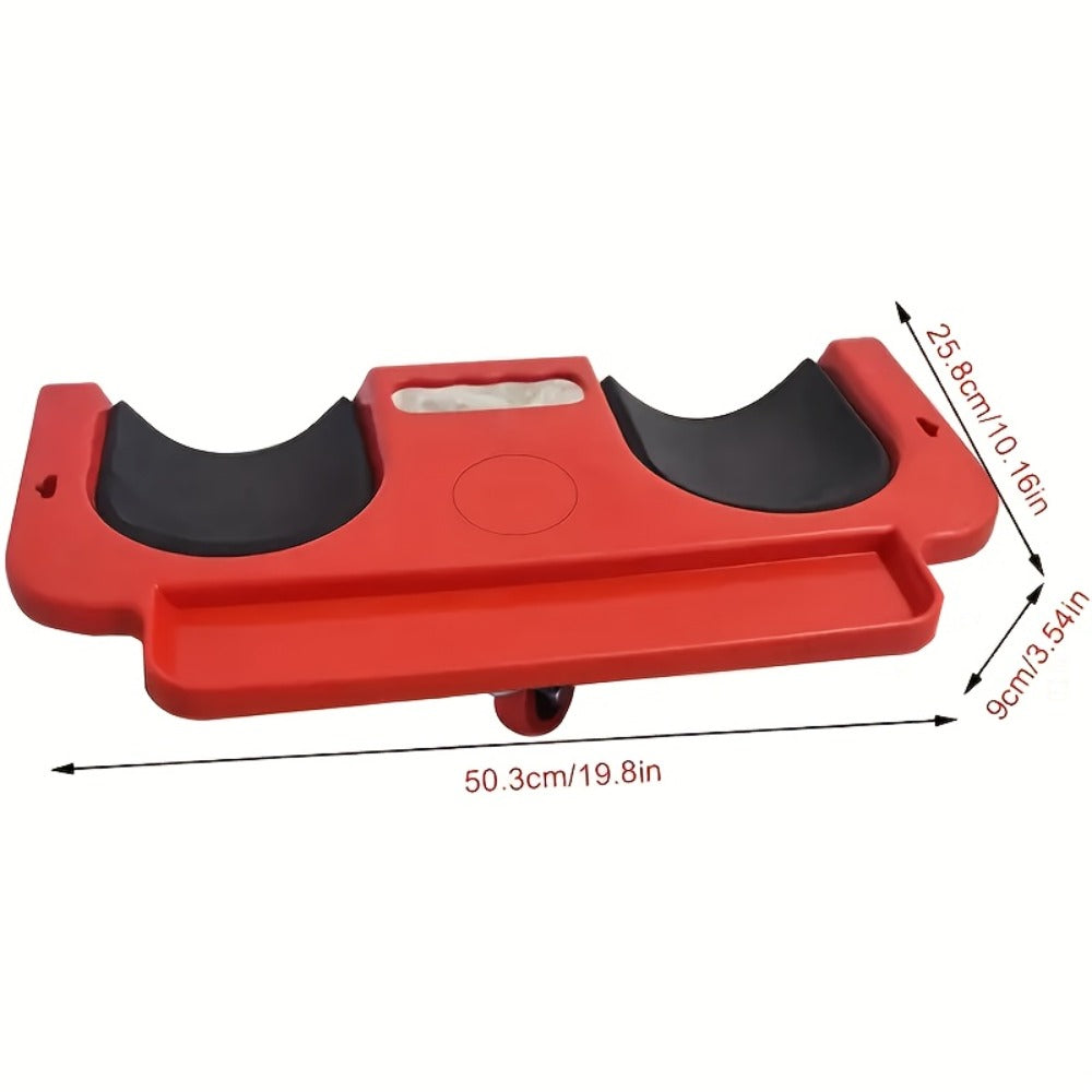Rolling Knee Creeper Pad with Built-In Tool Tray – ABS High-Impact Frame, Cushioned Kneeling Pad for Car Repairs, Carpentry &