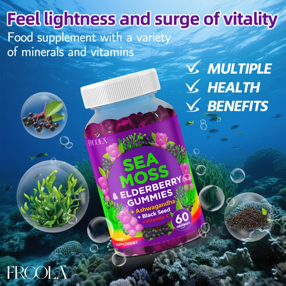 9-in-1 Sea Moss Gummies with Shilajit, Elderberry, Ginger, Turmeric, Ashwagandha & Black Seed Oil — image 5