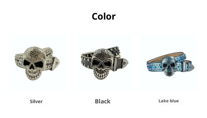 Halloween Subculture Skull Hip Hop Decoration Belt