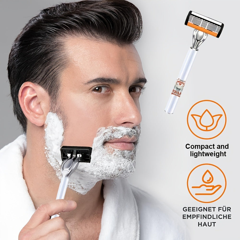 Double Edge Safety Razor Set for Men 72 Blades & 2 Non-Slip Metal Handles – Classic Ultra-Sharp Replaceable Blades for Smooth