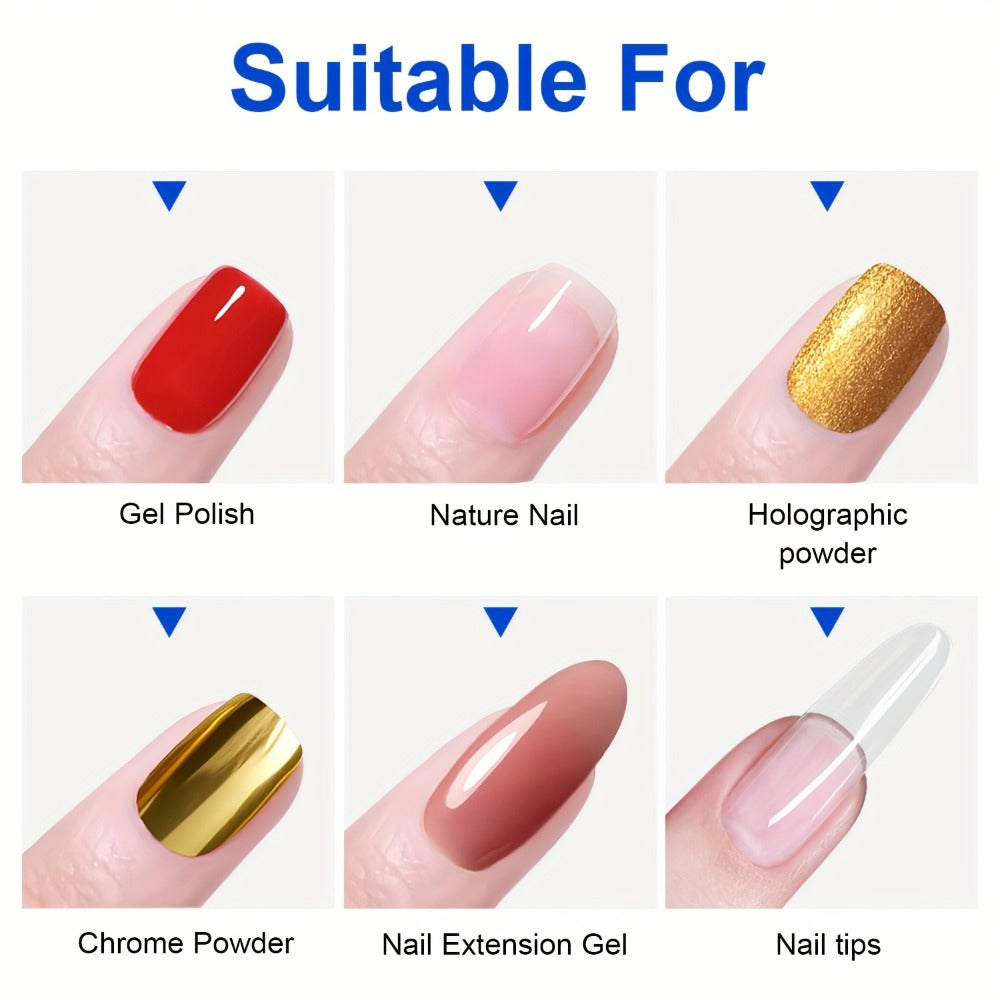 No-Wipe Gel Top Coat 2-Pack Diamond Shine High Gloss – LED Soak-Off Nail Sealer, Long-Lasting Scratch-Resistant Crystal Clear