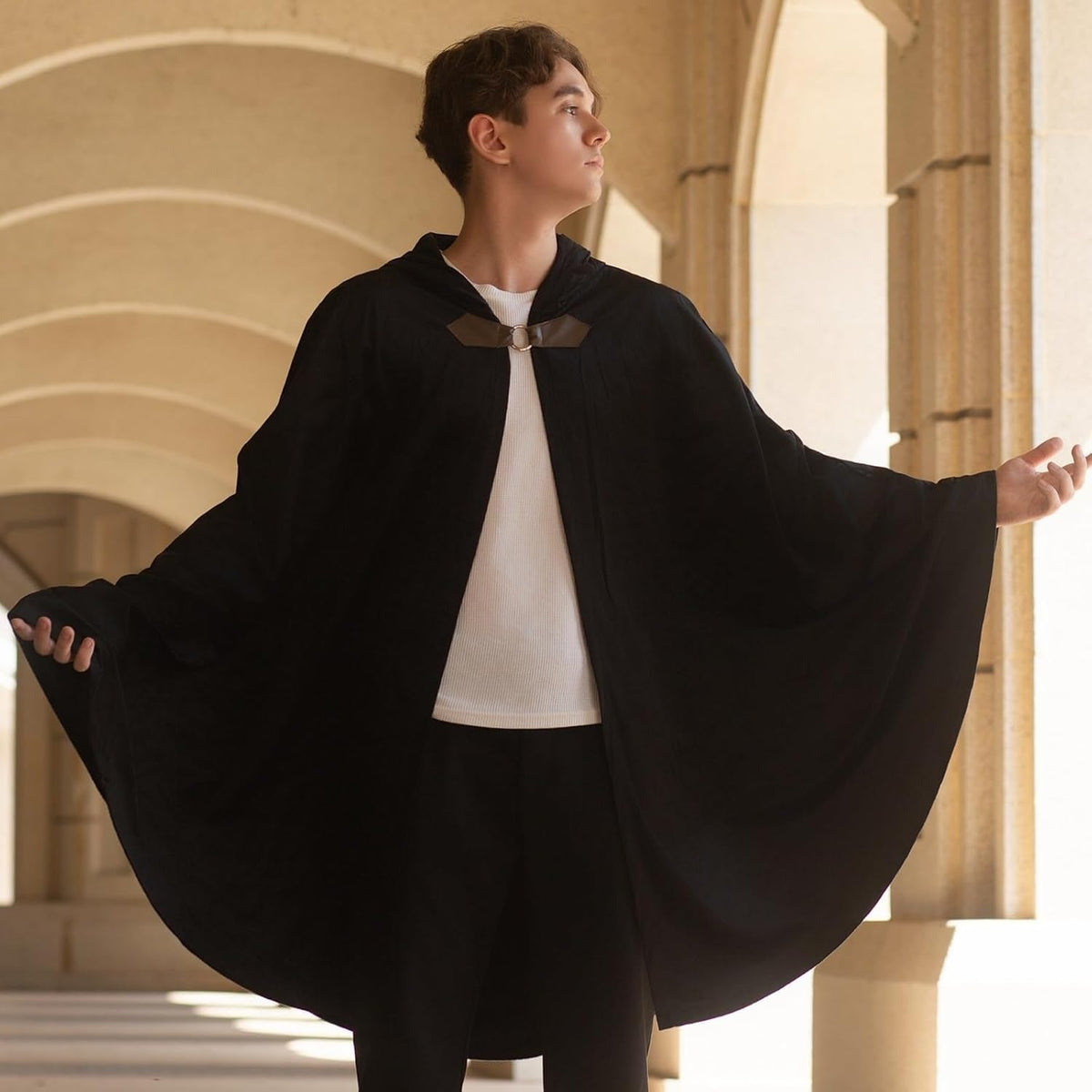 Men's Velvet Cloak With Hood