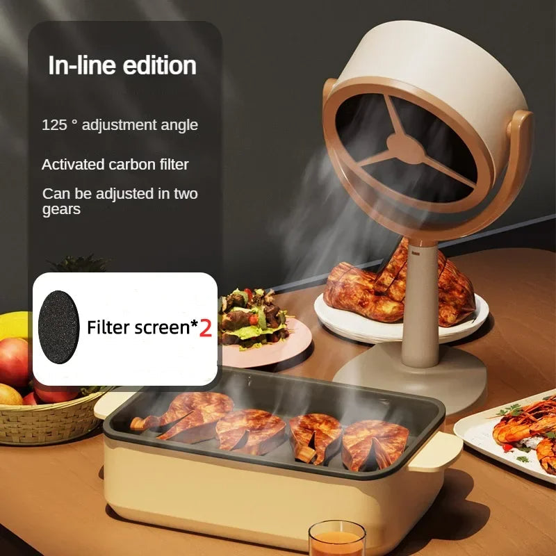 USB Desktop Range Hoods Portable Exhaust Fan Small Kitchen Hood Extractor Barbecue Large Suction Cooker Hood