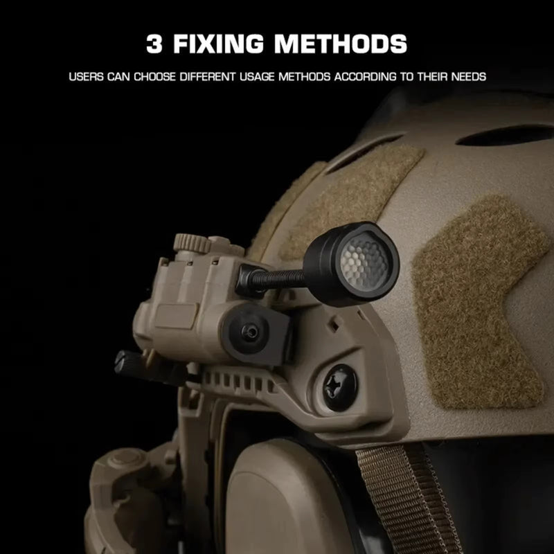Sidewinder Helmet Lamp with IR and Flashlight Color Light, Strobe Light Head IFF Auxiliary Light for Airsoft Hunting Fishing