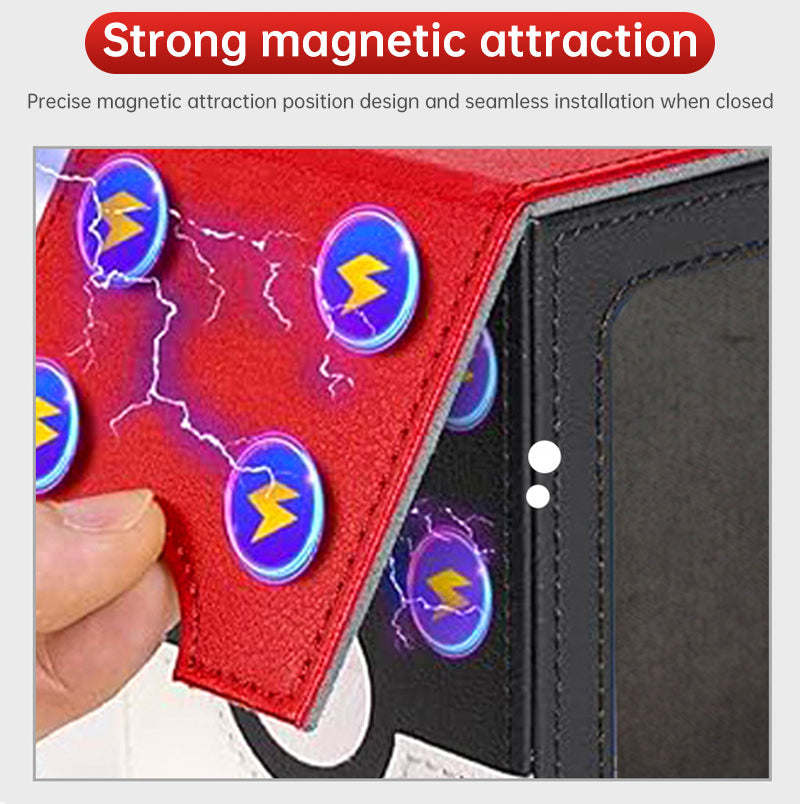 2025 New! Large - capacity Patchwork Windowed Vertical Card Box, 100+ Double - sleeved Cards