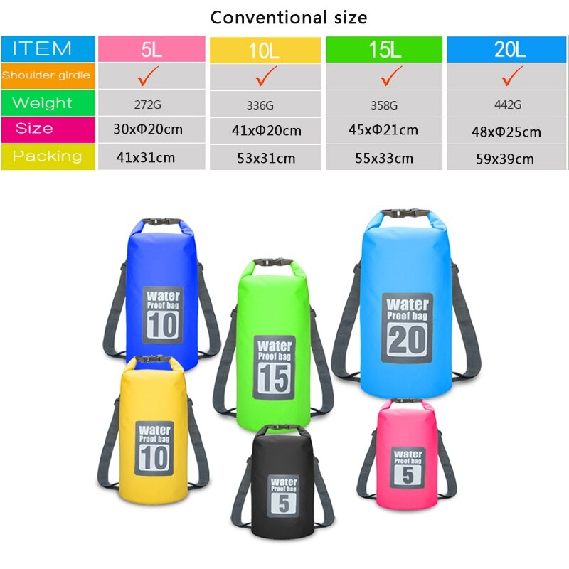 5L 10L Outdoor Surf Waterproof Dry Bag