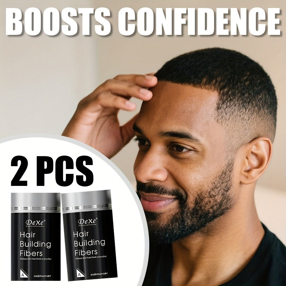 DeXe Hair Fiber Powder 2pcs x 22g, Natural Fine Thickening Fibers for Thinning Hair & Bald Spot Coverage — image 10
