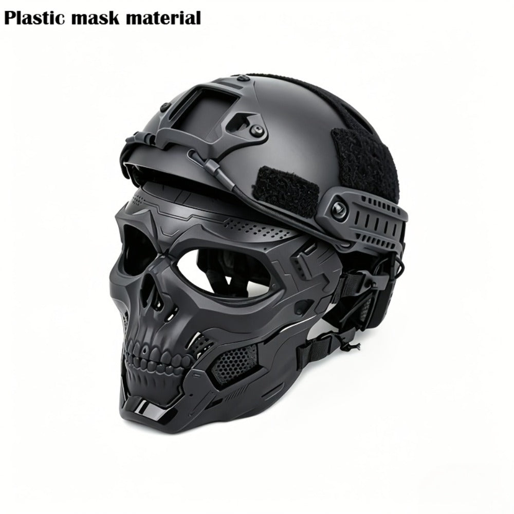 Costume Accessories Tactical Helmet and Skull Mask Set with ABS Shell, Adjustable Dial and Black Finish — image 6