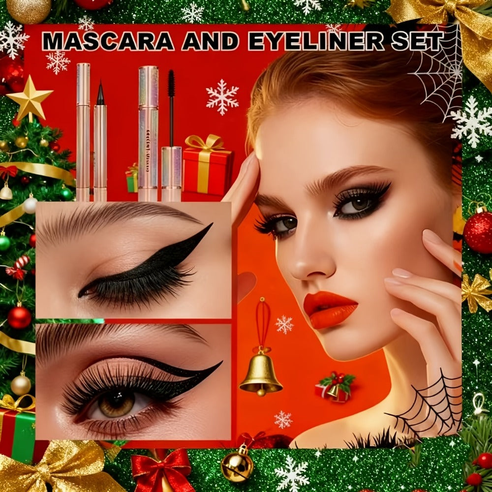 Makeup Kit with 18-Color Eyeshadow Palette, Face, Lip and Eye Cosmetics, Brushes and Tools in a Red Gift Box — image 5