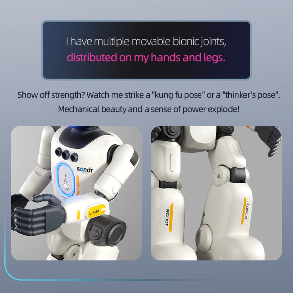 Smart Humanoid Robot Toy with Gesture Sensor & Voice Recorder, Advanced Pose-Controlled Joints, Smart Remote Control — image 