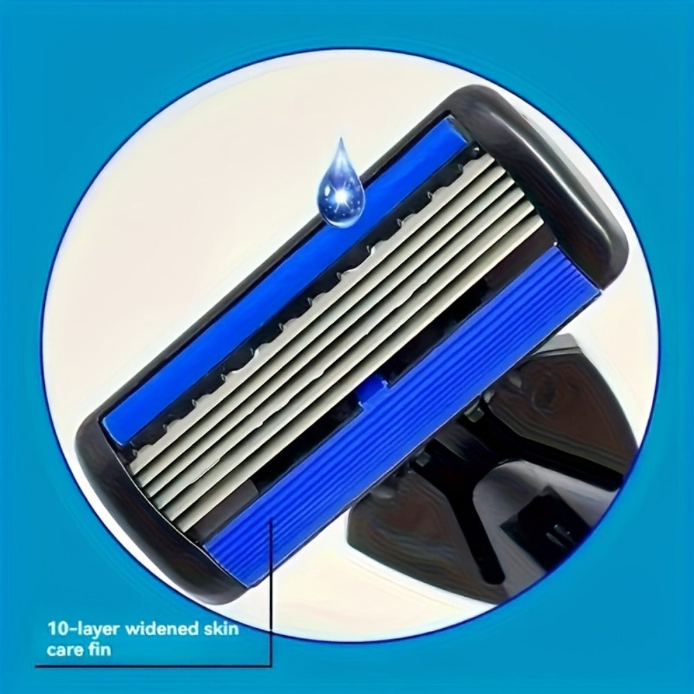Safety Razor Kit 2 Handles 72 Double Edge Replacement Blades – Classic Wet Shaving Razor Set with Non-Slip Ergonomic Grip for
