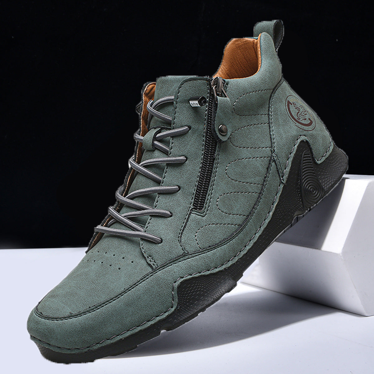 Mens Casual Leather Shoes Plus-size Athletic Shoes