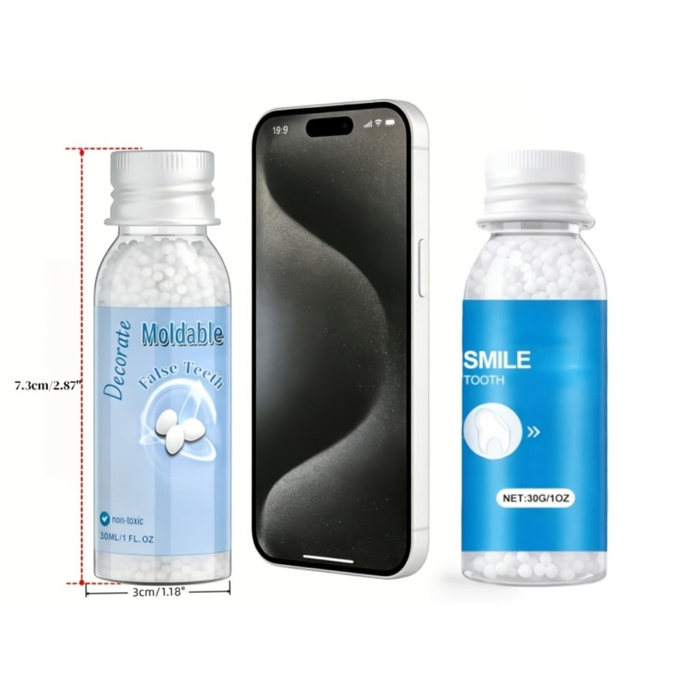 Moldable Fake Teeth Kit for Adults & Seniors, Temporary Dental Veneers Missing Tooth Filling Snap On Teeth — image 6