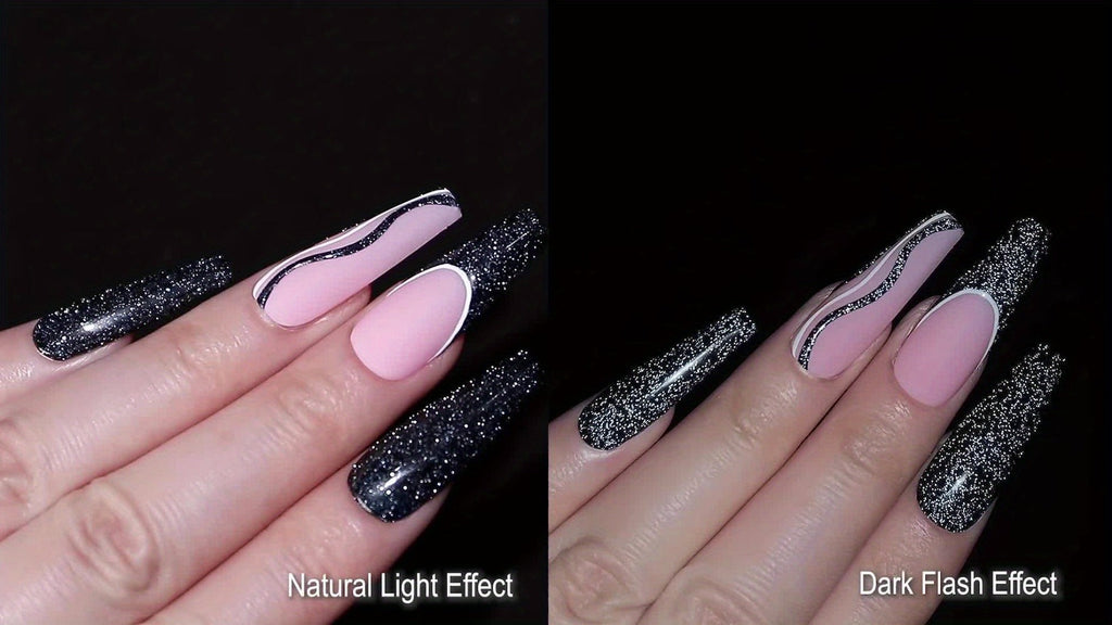 Gel Nail Polish Nine-Piece Reflective Glitter Line Set, 5ml Each for Stripes and Graffiti Nail Art — image 11