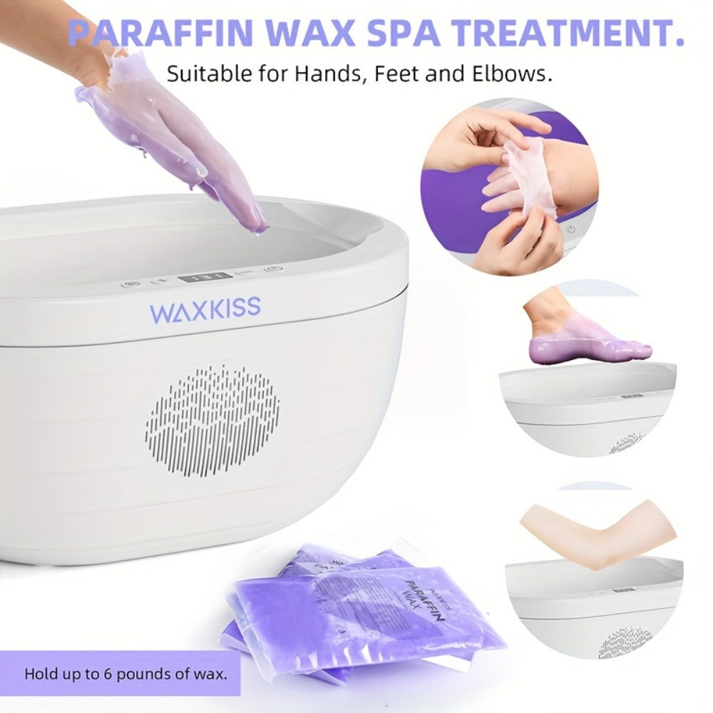Paraffin Wax Machine for Hands and Feet Large Capacity – WAXKISS PWH-3000A 101oz Home Spa Wax Warmer Kit for Deep Moisturizin