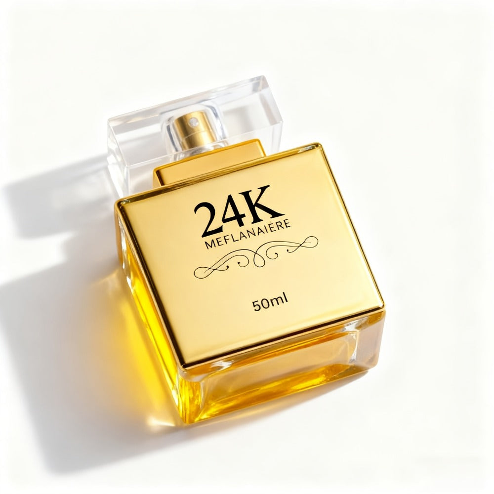 24K Gold Women's Eau de Toilette Perfume 1.69 oz Fresh Vanilla Scent - Luxurious Gold Bottle for Bath Time, Home Spa and Pers