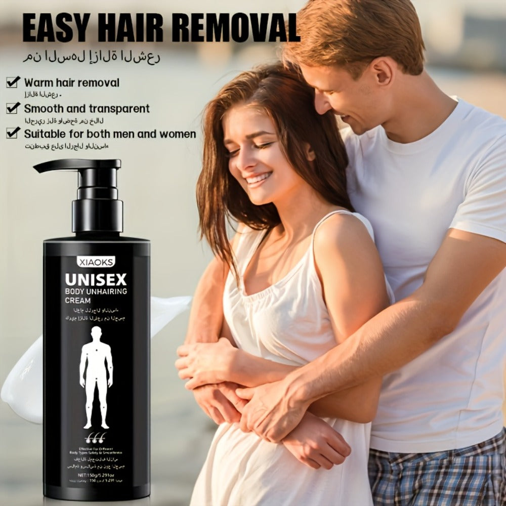 Hair Removal Cream XIAOKS 150g Black Pump Bottle with Carton for External Chest Back and Body Grooming — image 9