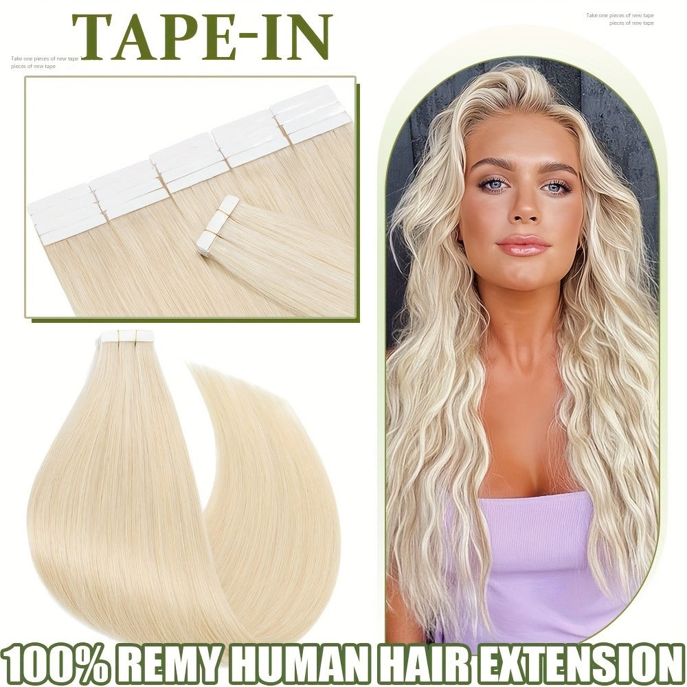 Hair Extensions Straight Brazilian Remy Human Hair Tape-In Set with 10 Pieces, 12–24-Inch Lengths and 11 Colors — image 20