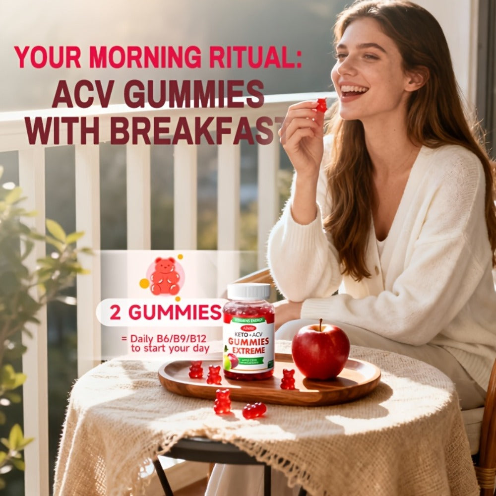 Apple Cider Vinegar Gummies Vegan Keto with Beet Juice & Vitamin B12 for Bath Time, Home Spa and Personal Care — image 8