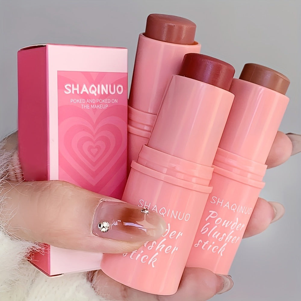 Cream Blush Stick Set 3-Piece, Blendable Cream-to-Powder Blusher, Matte & Shimmer Cheek Color, No-Brush Finger-Blend — image 