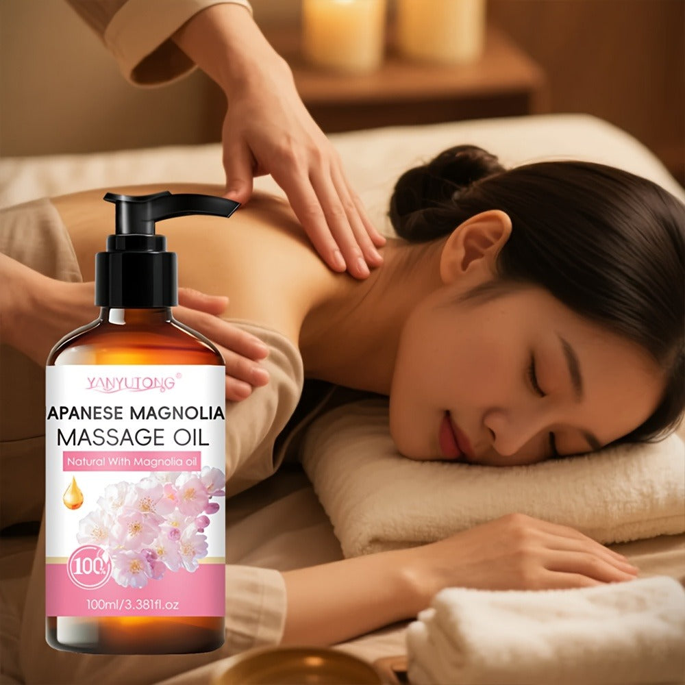 Cherry Blossom Couples Massage Oil with Glycerin 100ml – Nourishing Hydrating Aromatherapy Body Oil Natural Relaxing Floral S