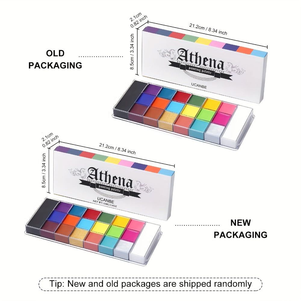 Oil-Based Face Body Paint Palette 20 Colors 168g – Halloween SFX Makeup Kit Black White Flash Tattoo Cosplay — image 5