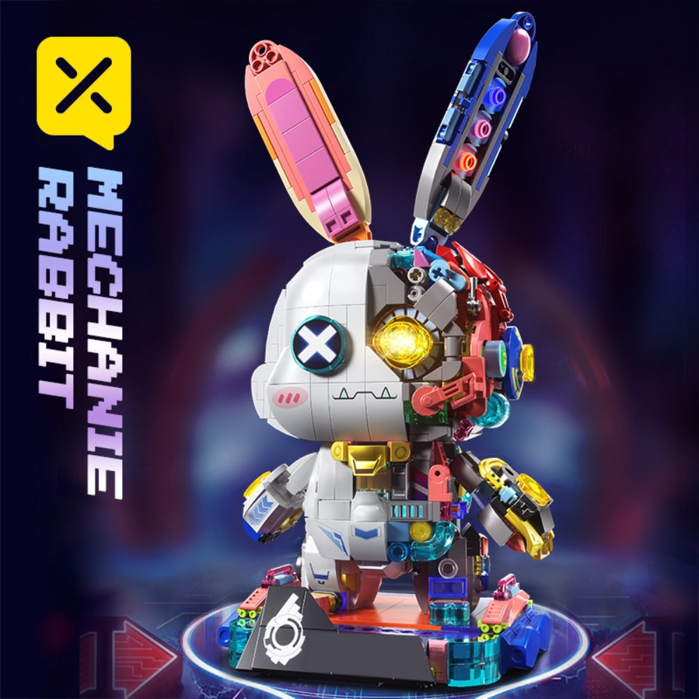 1377-Piece Mechanical Rabbit Building Block Model with Colorful Punk Styling and Rotating Limb Details — image 14