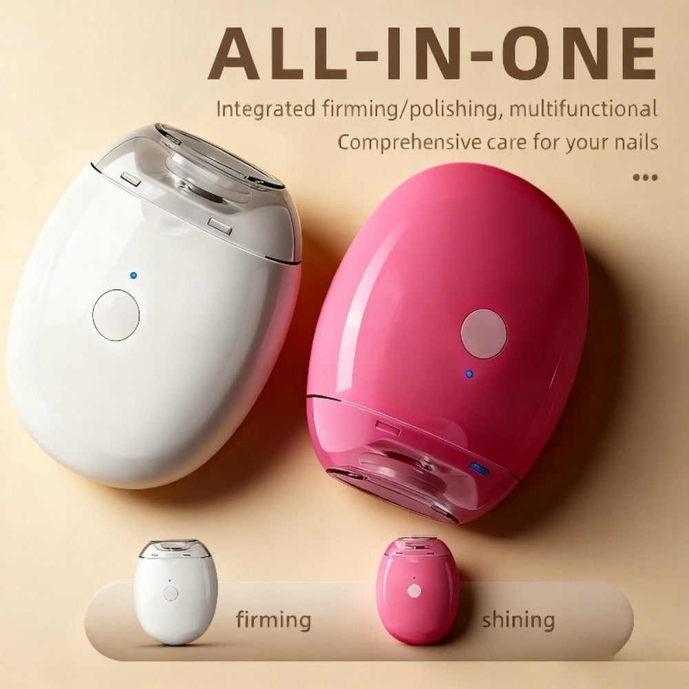 Electric Nail Clipper 2-in-1 Rechargeable USB Nail Trimmer Grinder Polisher Multifunctional Nail Care Tool — image 1