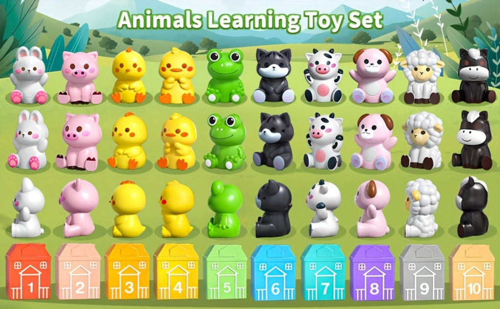 Farm Animal Toys Set 20 Colorful Figures, Educational Barnyard Playset for Toddlers Boys Girls Ages 3+ — image 9