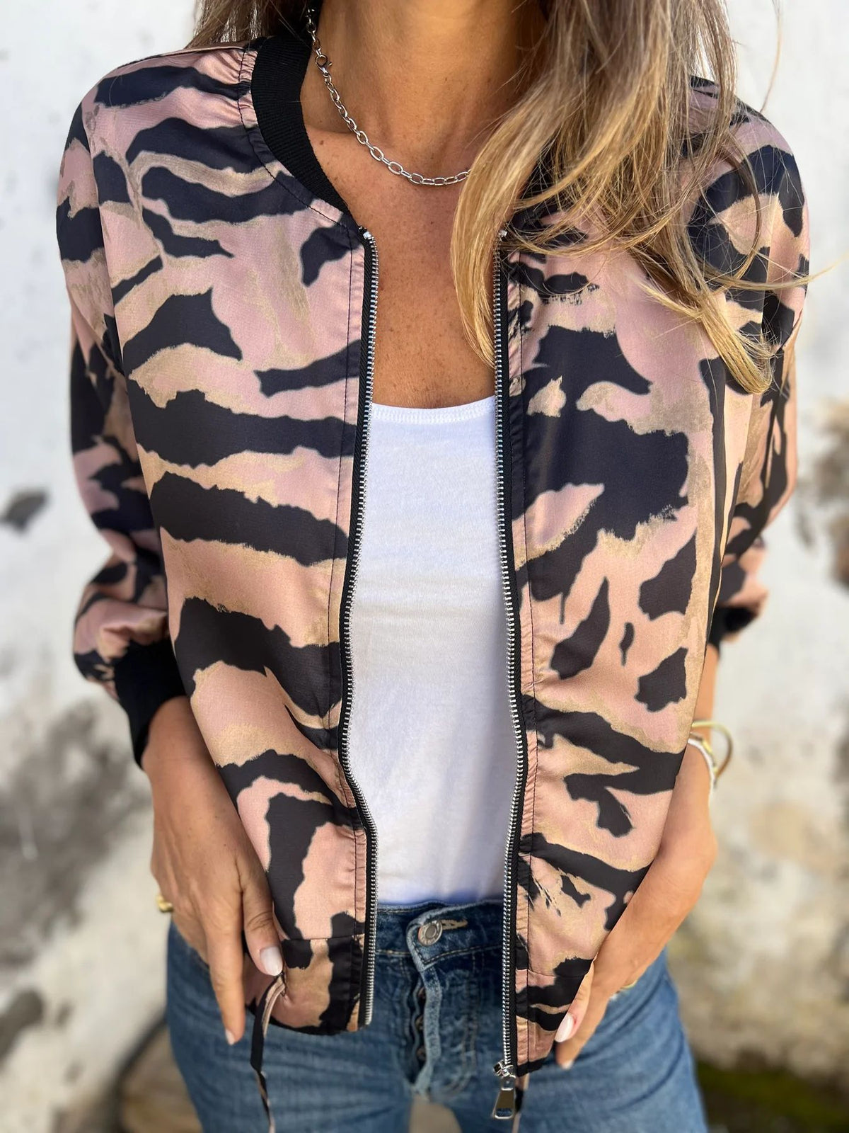 Jacket Zipper Coat Top Women