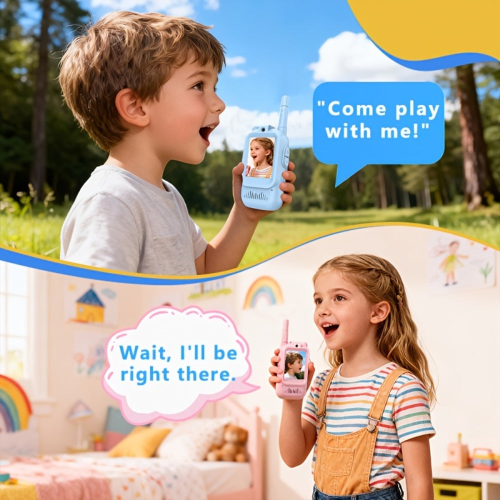 2-Pack Kids Walkie Talkie Toy 2.4GHz, Video Call, Voice Changer & HD Camera, Long-Range Wireless Communication — image 7