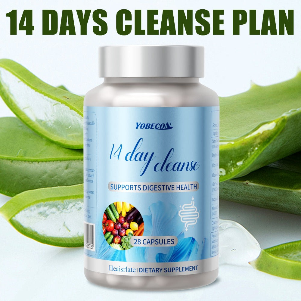 Colon Cleanse Capsules with Senna Leaf, Psyllium Husk & MCT Oil, 14-Day Advanced Gut Detox & Digestive Support Formula — imag
