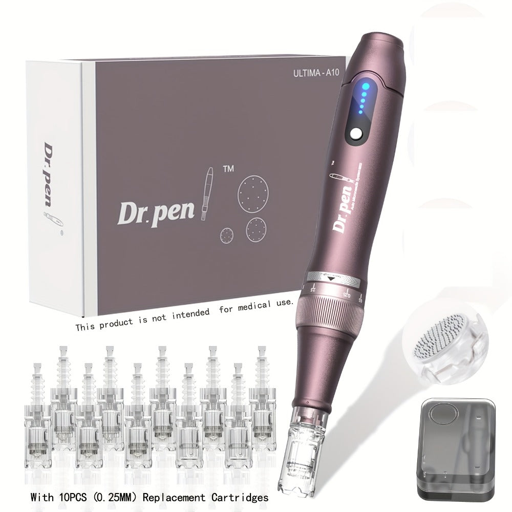 Microneedling Pen Kit with 10PCS 0.25mm Cartridges for Personal Care — image 2