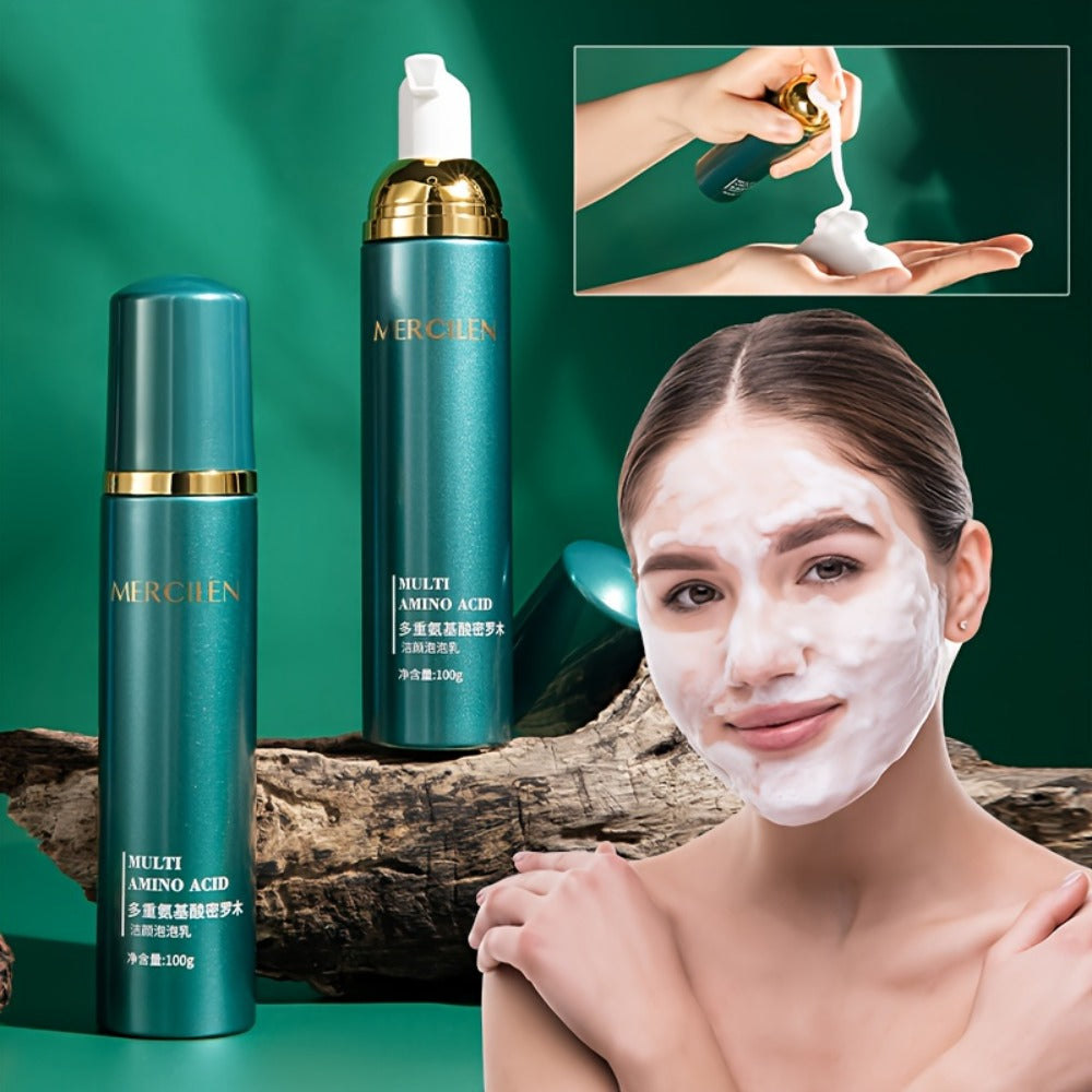 Amino Acid Bubble Facial Cleanser with Rose Water 100g, Deep Cleansing Gentle Mousse Face Wash — image 10