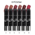 Lipstick Set, PECOLOVERS 6-Piece Cream Crayon Collection with Nude, Rose, Berry and Red Colors — image 9